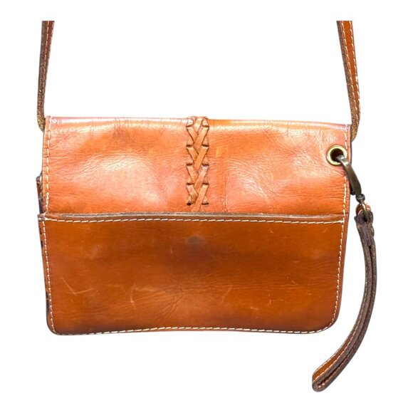 Patricia Nash British Tan Leather Bianco Crossbody Organizer Shoulder Handbag SE - Picture 11 of 16
